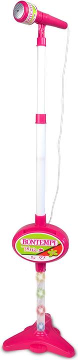 Bontempi Bühnenmikrofon mit MP3-Anschluss, Lichteffekten und Smartphone-Fach