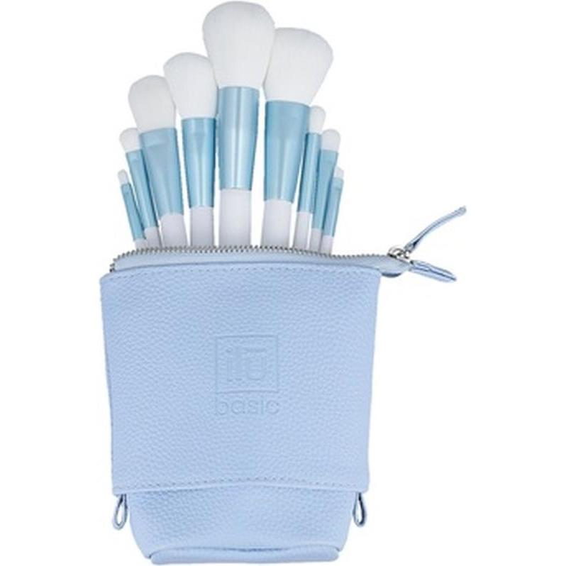 Ilu Blu Pennello Make-Up, Basic Set 9 Pennelli Da Trucco Con Borsa (Set)