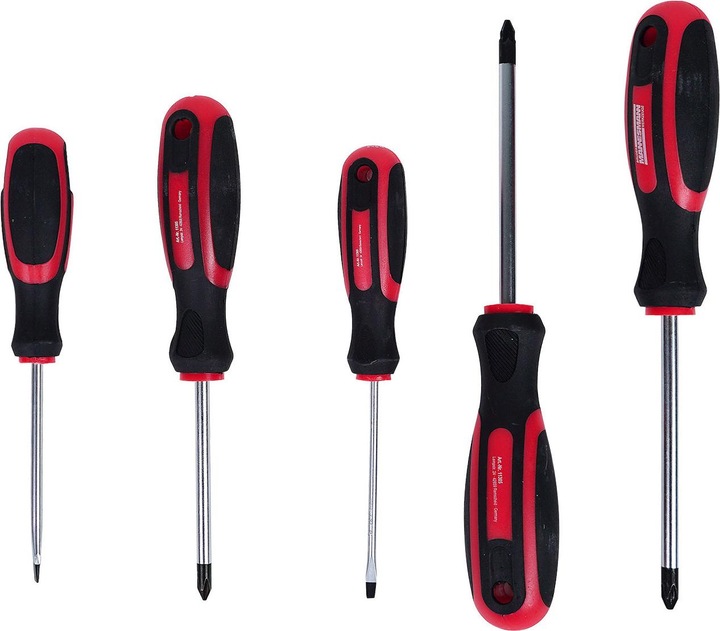 Mannesmann Screwdriver set 5 pcs. (Port, Phillipps cross recess (PH), Pozidriv cross recess (PZ))