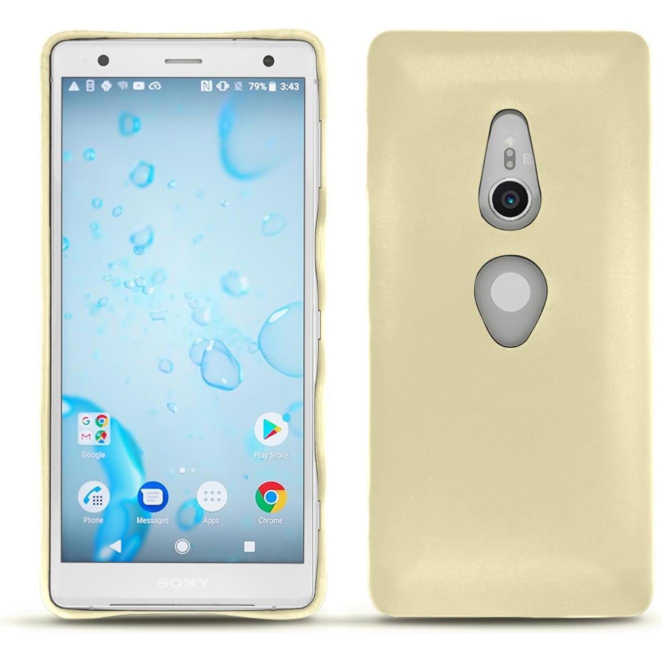 Thumbnail - Noreve Lederschutzhülle (Sony Xperia XZ2), Smartphone Hülle, Beige