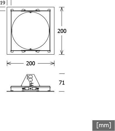 Actual product image LTS Licht&Leuchten SCER 33.100 sw recessed frame