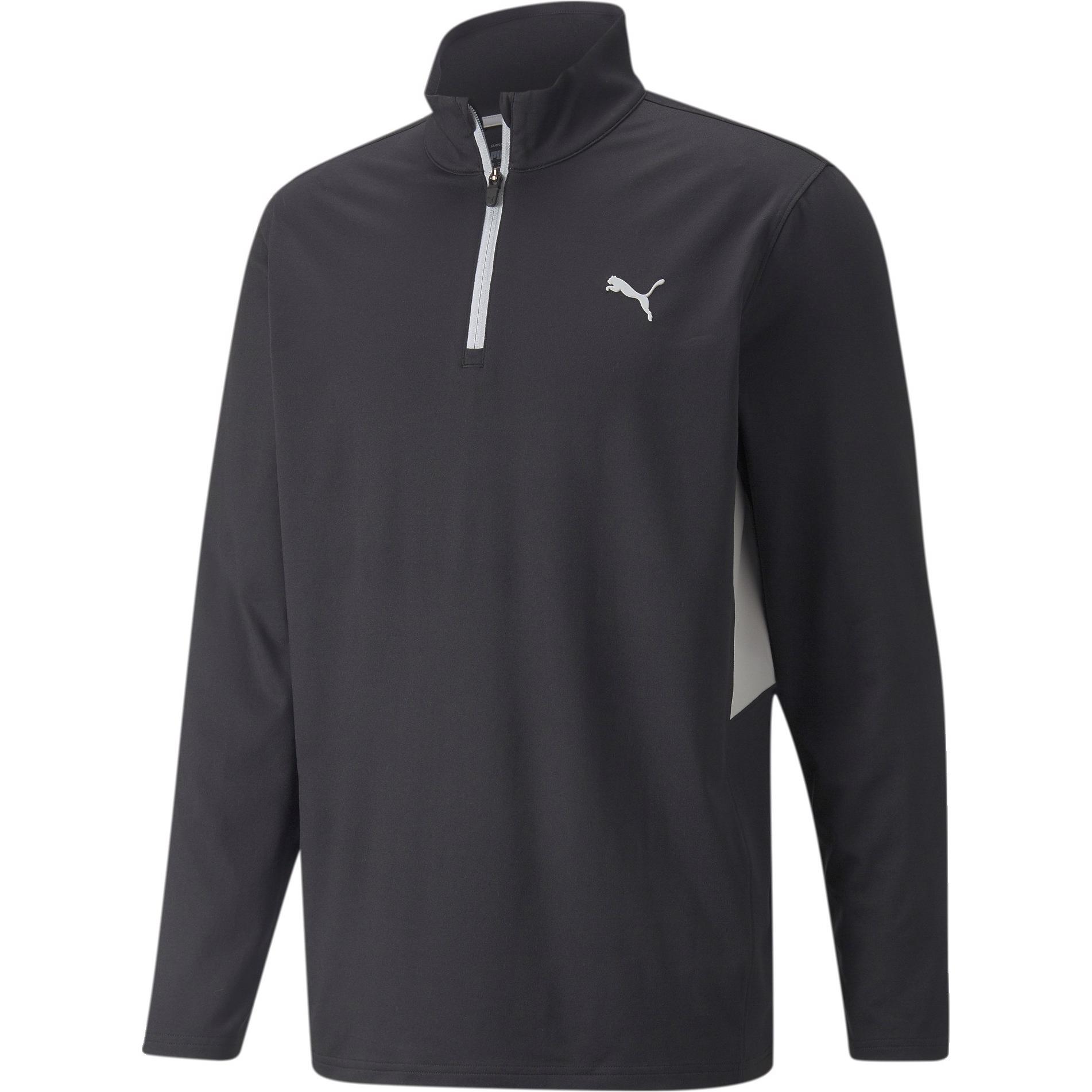 Puma, Herren, Laufjacke, Vista 1/4 Zip (XS), Schwarz, Grau, XS