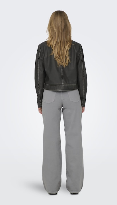 Produktbild Only Stehkragen Ärmelbündchen mit Reissverschluss Jacke Kunstlederjacke (L)