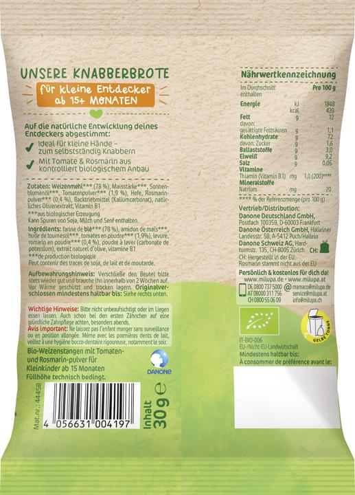 Image du produit Milupa Pains à grignoter bio (30 g)