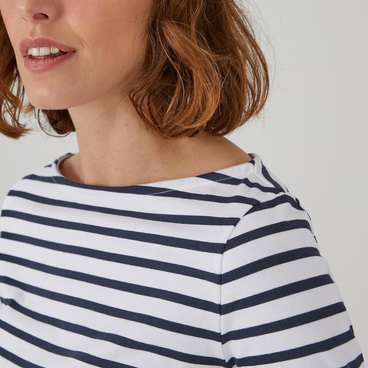 Produktbild La Redoute Collections Langarmshirt mit U-Boot-Ausschnitt und Streifenmuster (M)