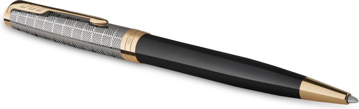 Image du produit Parker Stylo à bille Sonnet Prem. Metal & G.C. sw M (Noir, Argent, Or, 1 x)