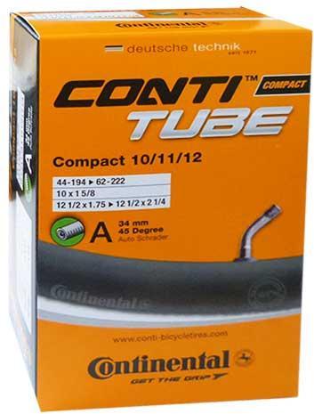 Image du produit Continental Tuyau Compact 10/11/12" 44/62-194/222 45 (Schrader (AV), 12", 34 mm)