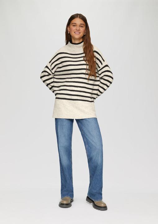 Image du produit S.Oliver Strickpullover Weicher Oversized Strickpullover mit Streifen (L)
