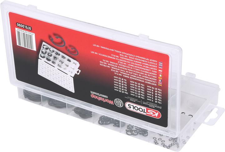 Actual product image KS Tools Assortment snap rings inside, Ã˜ 3-32mm, 180 pcs.