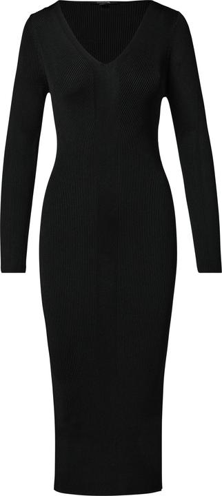 Image du produit Comma Kleid Geripptes Slim-Fit-Kleid mit V-Ausschnitt (36)