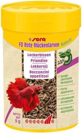 Actual product image Sera FD Mosquito larvae 250ml (Ornamental Fish, 250 ml)