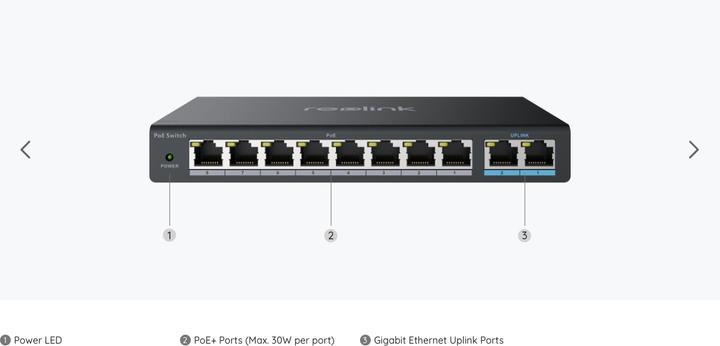 Image du produit Reolink RLA-PS1 (802.3af (PoE), 802,3at (PoE+), 120 W)