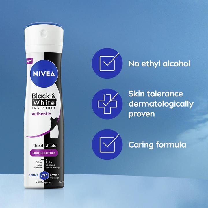 Image du produit NIVEA B&W Authentic Spray 150 Ml (Spray, 150 ml)