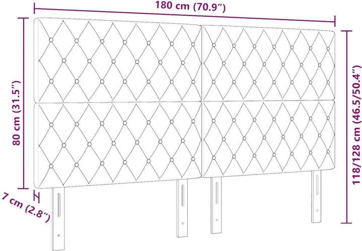 Actual product image VidaXL Headboard (180 x 7 x 128 cm)