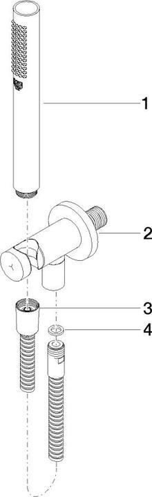 Actual product image Dornbracht Dornb shower set with shower holder black matt
