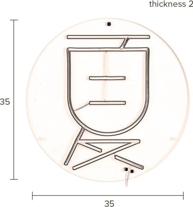 Actual product image Dutchbone Sya Summer Neon Wall Light