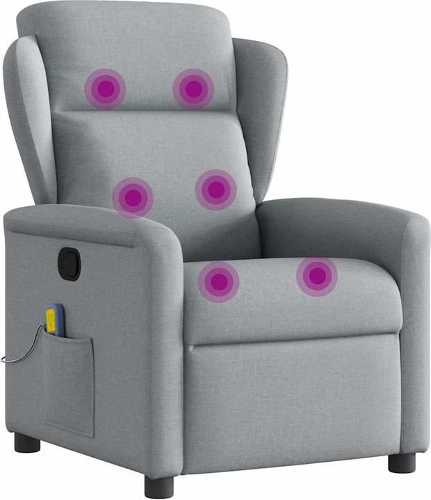 Immagine prodotto VidaXL Sedia da massaggio in tessuto grigio chiaro