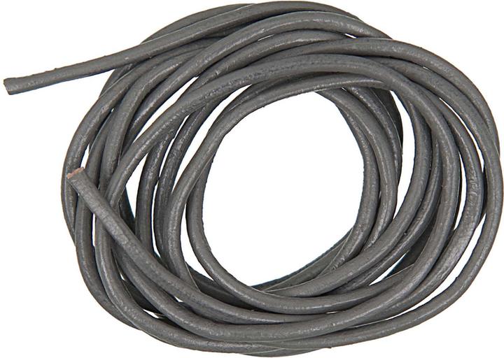 Actual product image Rico Leather strap, grey 1.5 mm, 1 m