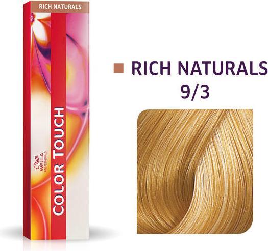 Actual product image Wella Color Touch Rich Naturals (9/3 light blonde gold)