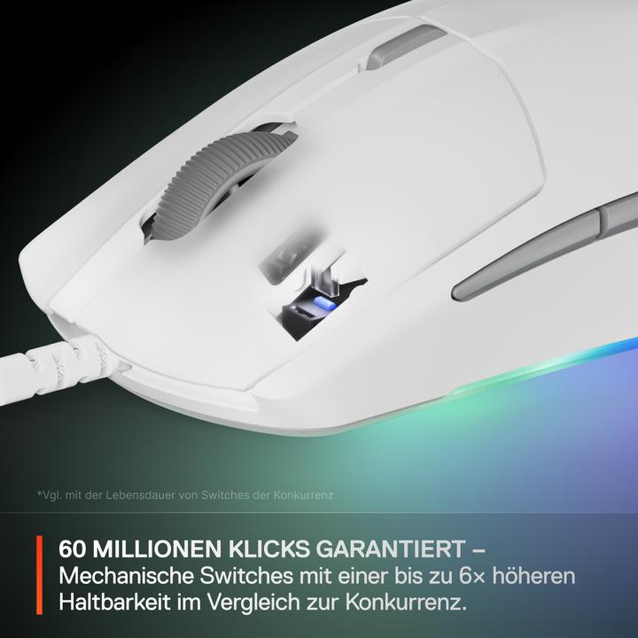 Produktbild SteelSeries Rival 3 Gen 2 - White (Kabelgebunden)