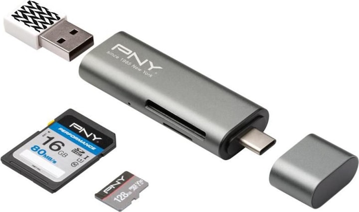 Actual product image PNY USB card reader (USB-C)