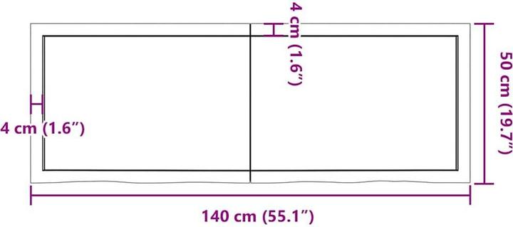 Immagine prodotto vidaXL Oak Nature (140 x 50 x 4 cm)