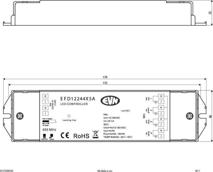 Image du produit EVN-Lichttechnik Commande radio des LED