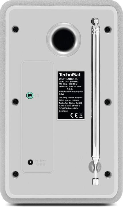 Produktbild TechniSat DigitRadio 317 weiss (DAB+, FM, Bluetooth)