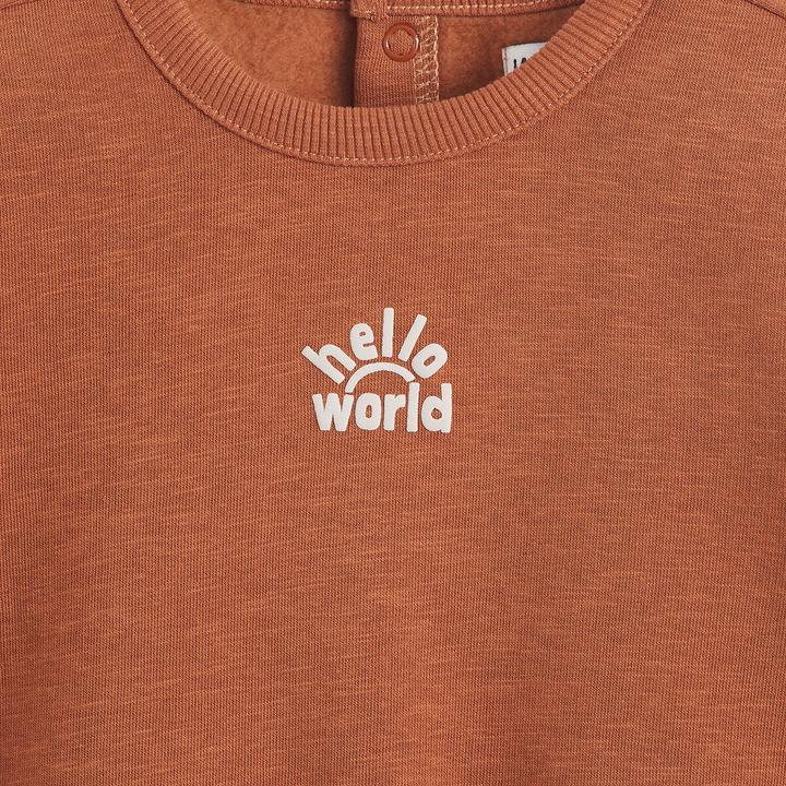 Actual product image La Redoute Collections Sweatshirt with round neck and press stud placket (86)