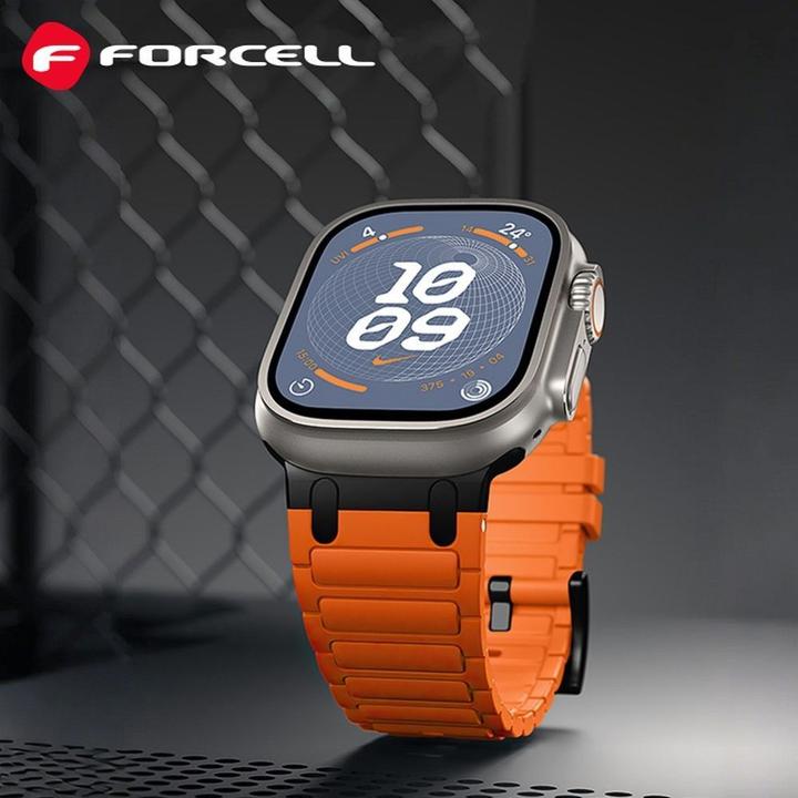 Produktbild Forcell Strap F-DESIGN FA06 silicone strap for APPLE Watch 42 / 44 / 45 / 49 mm black (Silikon)