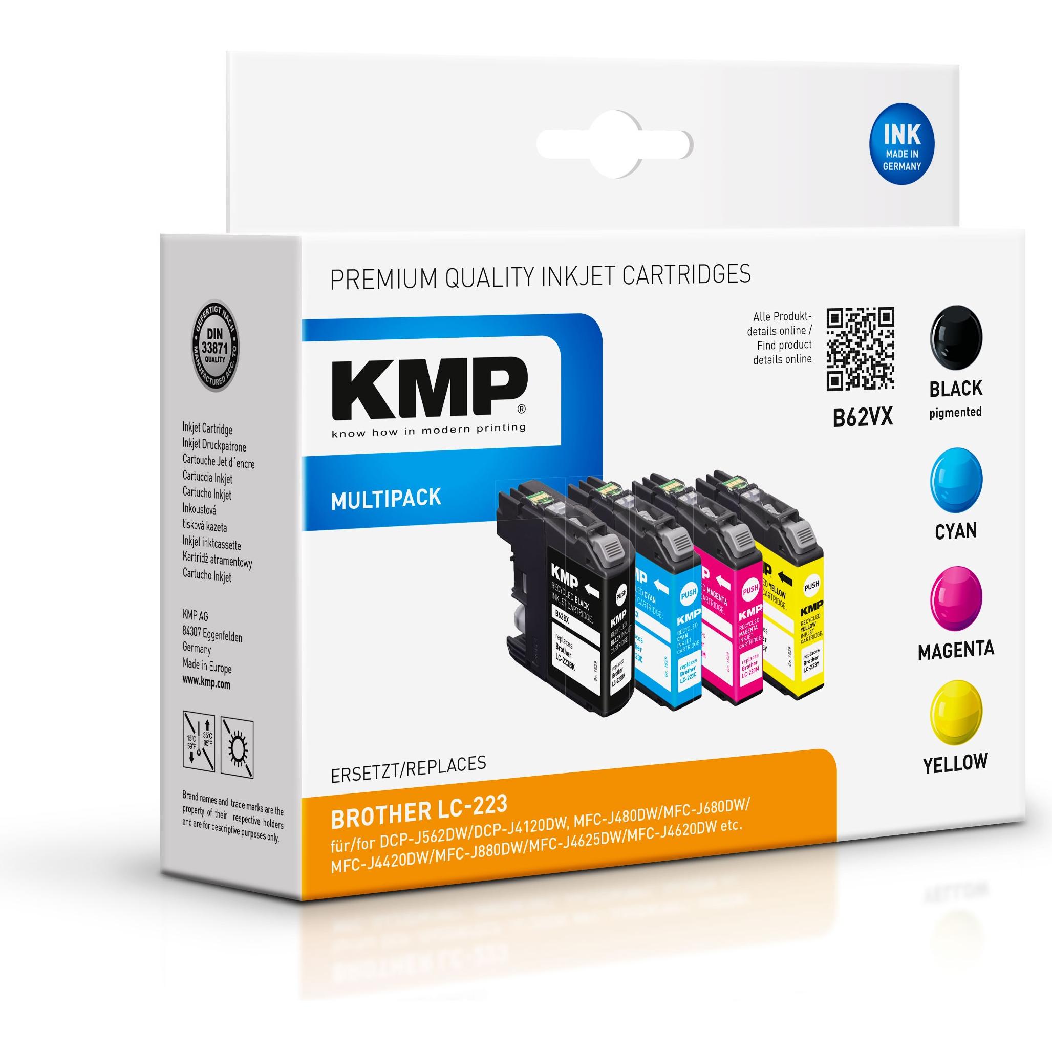 Thumbnail - KMP, Druckerpatrone, Tinte ersetzt LC223VAL (M, BK, Y, C)