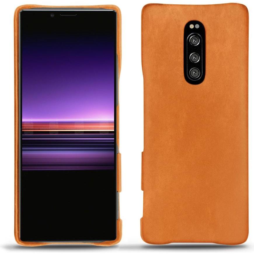 Noreve Lederschutzhülle (Sony Xperia 1), Smartphone Hülle, Orange
