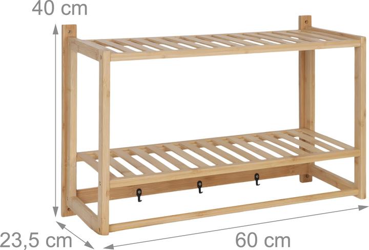 Actual product image Relaxdays Wall shelf (60 x 23.50 x 40 cm)
