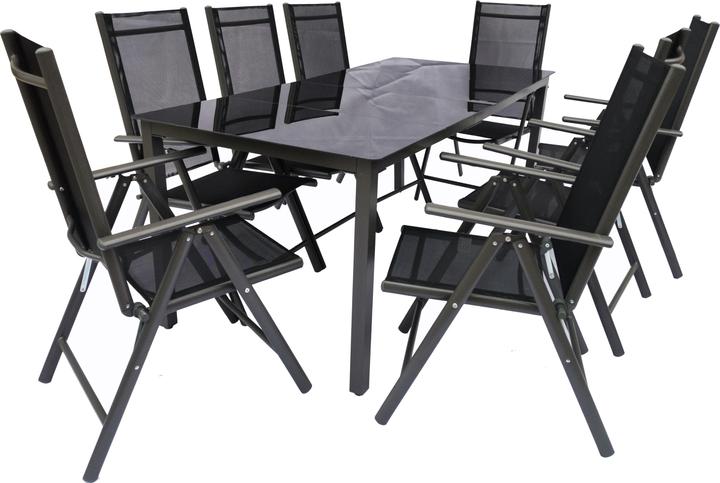 Actual product image VCM 9 tlg. Alu Gartenset Sitzgruppe 190 SW (189 cm)