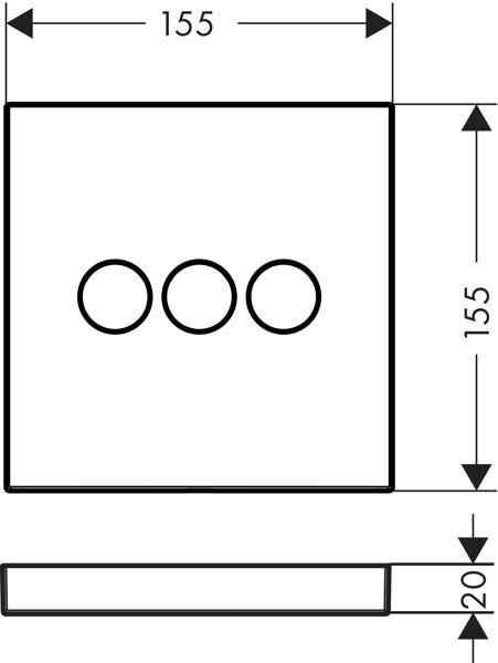 Immagine prodotto hansgrohe HG SHOWERSELECT set pronto per il montaggio per valvola da incasso 3 consumatori cromo