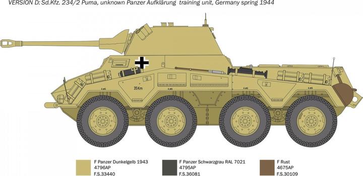 Actual product image 1:35 Dt. SdKfz. 234/2 Puma 8-wheel