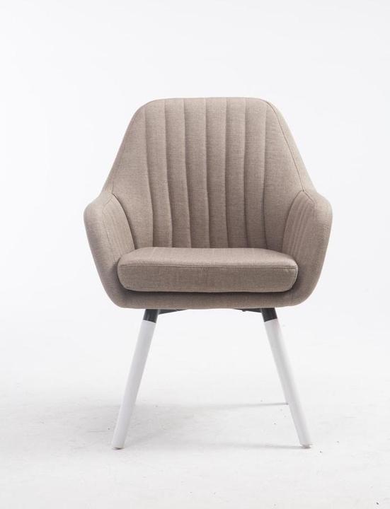 Produktbild Swisshandel24 Stuhl Florian Stoff Weiss, taupe