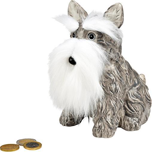 Immagine prodotto G. Wurm Salvadanaio per cani in ceramica grigia (L/H/D) 16x17x10cm (10 x 16 x 17 cm)