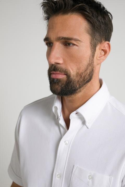 Image du produit JP1880 Piqué-Hemd, FLEXNAMIC®, Halbarm, Buttondown-Kragen, Modern Basic Fit (XL)