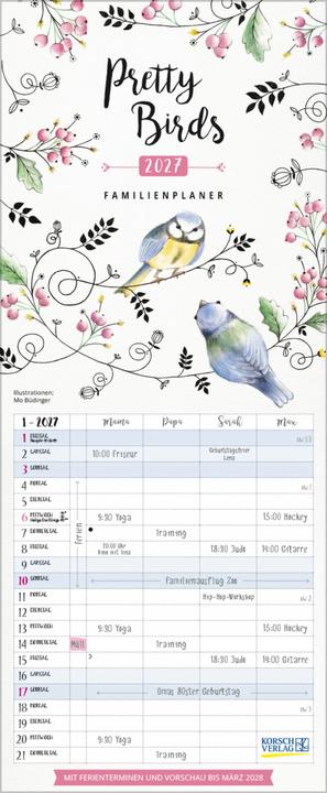 Produktbild FamilienplanerPrettyBirds2027