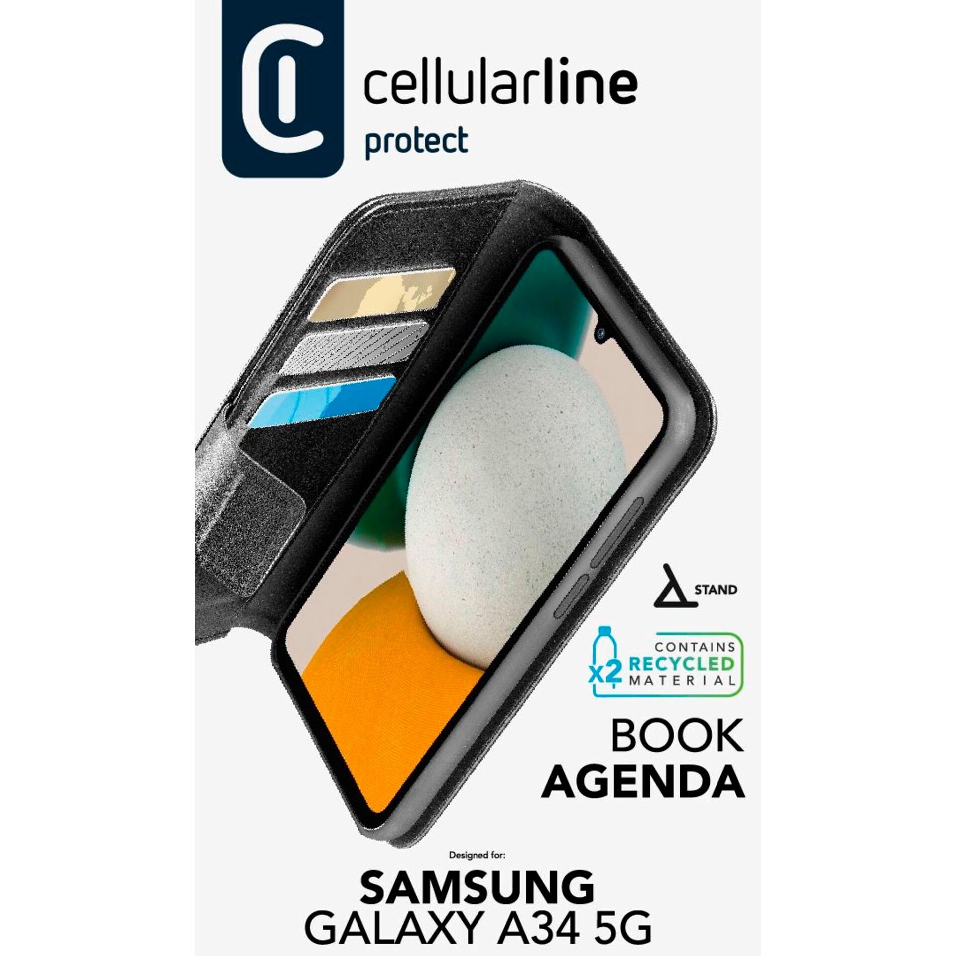 Thumbnail - Cellularline Book Agenda 2 (Samsung Galaxy A34 5G), Smartphone Hülle, Schwarz