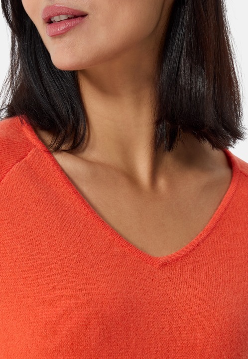 Actual product image Cash-Mere Kaschmir V-Ausschnitt Pullover mit Seitenschlitzen (XS)