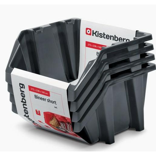 Prosperplast KUWETY 16 BINEER SHORT 4 SZT. CZARNE 272x238x236mm (Katzenklo geschlossen), Katzenklo