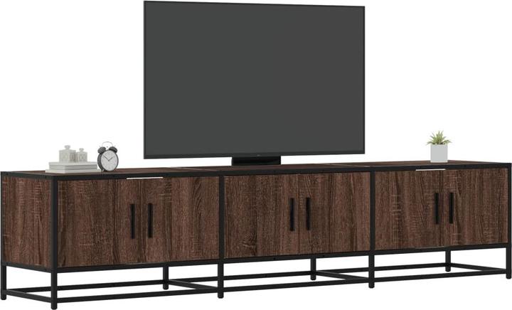 Actual product image vidaXL TV cabinet Lowboard TV cabinet TV table Brown oak look (210 x 35 x 41 cm)