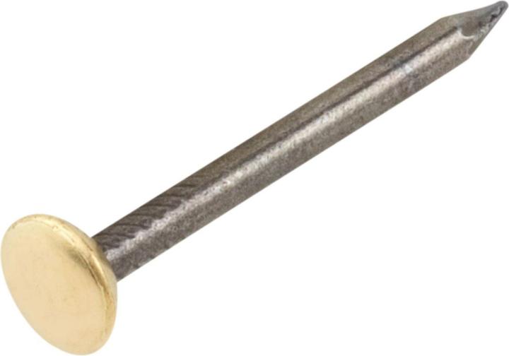 BestaPac Stahlnagel gebläut Kopf vermessingt 2x25