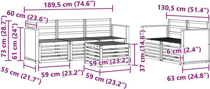 Produktbild vidaXL Outdoor-Sofa