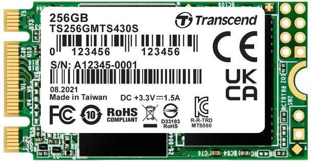 Actual product image Transcend 430S (256 GB, M.2 2242)