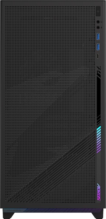 Actual product image Gigabyte AC400G PC Case Full-Size Tempered Glass Side Panel With 2xUSB 3.0 Pre-installed 4 ARGB & PW (Mini-ITX, ATX)