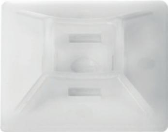 Immagine prodotto Max Hauri Base di montaggio bianca 25 mm x 25 mm (Fascette in plastica, 25 mm, 10 pz.)