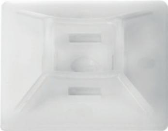 Actual product image Max Hauri Mounting base white 25 mm x 25 mm (Plastic cable ties, 25 mm, 10 pcs.)